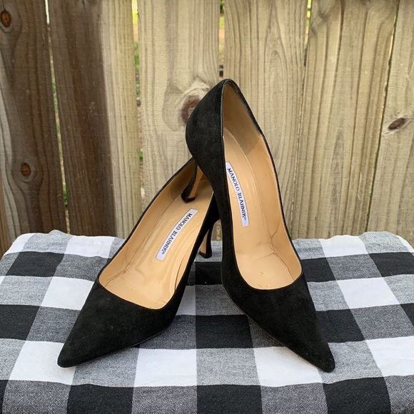MANOLO BLAHNIK BB 70mm Suede Stiletto Pumps, size 39/9 - Picture 2 of 7